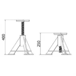 Caballtetes HR 10TM medidas
